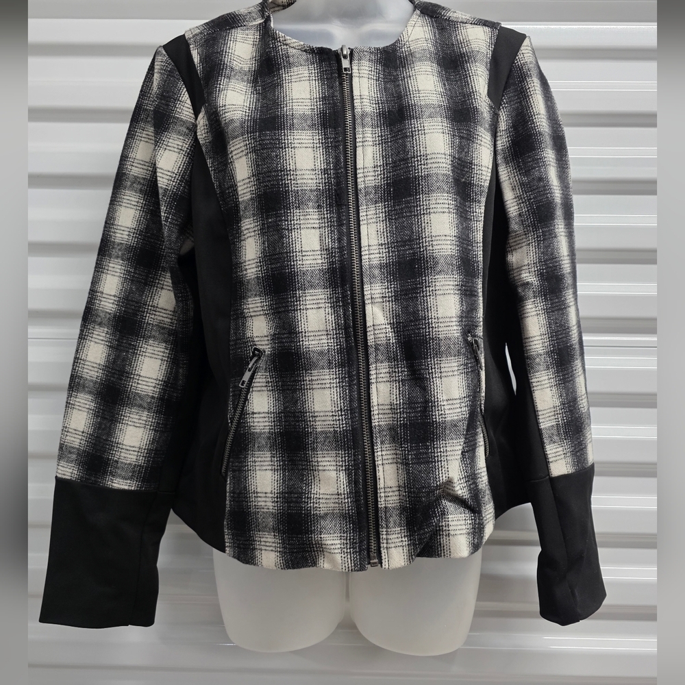 Baccini Monochrome Plaid Jacket